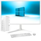 Computador Branco Completo Compacto Intel Core i7, 16GB de memória, SSD 256GB, Windows 10, Monitor LED 24" - 3green Slim 3GS-0121