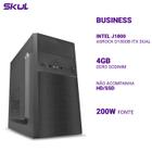 Computador Business B100 INTEL J1800 ASROCK D1800B-ITX Dual Core 2.41 GHZ sem HD/SSD Memória 4GB DDR3 Sodimm Fonte 200W - SKUL