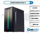 Computador com gabinete gamer led, i7-3770, ssd 480gb sata, 16gb de ram, 500w real