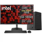 Computador Completo 3green Desktop Intel Core i7 16GB Monitor 24" Full HD HDMI SSD 480GB Windows 10