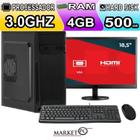 Computador Completo 4gb Hard disk 500Gb Monitor 18'5 Led Slim - Excelente desempenho - marketpc