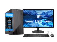 Computador Completo Fácil Intel Core i5 12400F (12ª Geração) 8GB DDR4 Geforce Nvidia 1GB SSD 240GB - Monitor 19" Led - Fácil Computadores