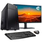 Computador Completo TOB Intel Core i7 com rede sem fio SSD 240GB Memória 8GB Windows 10 Pro Trial + Teclado e Mouse + Monitor 19" Desktop