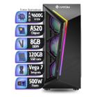 Computador Cpu PC Gamer AMD Ryzen 5 4600g Vega 7 8gb ddr4 120gb ssd sata - PC Master