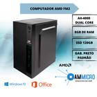 Computador custo beneficio amd dual-core - 8gb de ram - ssd 120gb