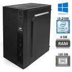 Computador, Gabinete Com Fonte, Placa Mãe, Processador Core i3 2100, Memória Ram 4GB, SSD 120GB