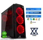 Computador Gamer AEZ Powered By Asus AMD Ryzen 5 3400G, 8GB, SSD 240GB, Linux