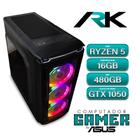 Computador Gamer AMD Ryzen 5 1600 By Asus 16GB SSD 480GB Vídeo GTX 1050 4GB Windows 10 - ARK