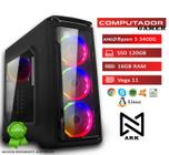 Computador Gamer ARK Powered By Asus AMD Ryzen 5 3400G, 16GB, SSD 120GB, Radeon Vega 11, Linux
