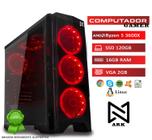 Computador Gamer ARK Powered By Asus AMD Ryzen 5 3600x, 16GB, SSD 120GB, VGA 2GB 128 bits, Linux