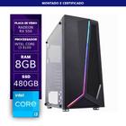 Computador Gamer CertoX Brave 1028 PW Core I3 8100 RX 550 8GB DDR4 480GB SSD Acrílico Linux