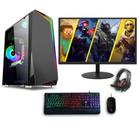 Computador Gamer Completo RGB Intel Core i5 8GB HD 500GB Kit Gamer com Headset Monitor 19