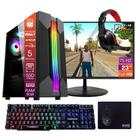 Computador Gamer TOB Ryzen 5 (Radeon Vega 7 Integrado) 4600g SSD 240GB 8GB Windows 10 Pro Trial, Teclado/Mouse, Mouse Pad, Headset e Monitor 23 75HZ