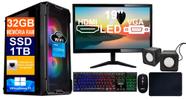 Computador Intel Core I5 10400, 32GB DDR4, SSD 1TB M2 + Fonte 500w + Monitor 19P + Teclado + Mouse