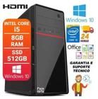 Computador Intel Core i5 8GB SSD 512GB Hdmi Windows 10 Desktop Pc Cpu - imtel