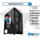 Computador intel core i7-3770 - gabinete com cooler rgb - 16gb de ram - ssd 480gb sata - 500w real