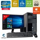 Computador + Monitor 21,5 Intel Core i7 8GB HD 2TB DVD com Windows 10 SL Certo PC Desempenho 950