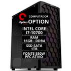 Computador Pc Cpu Core I7 10ª Geração 16gb Ram Ddr4 Ssd 1tb