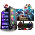 Computador PC Gamer Completo AMD Ryzen 5 4600g Vega 7 16gb dd4 512gb ssd sata Monitor de 20" - PC Master