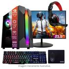 Computador PC Gamer Completo Intel Core i7 16GB de Memória SSD 240GB Placa de Video Geforce 4GB Monitor 21.5 com Teclado, Mouse, Mouse Pad e Headset - TOB COMPUTERS