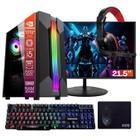 Computador PC Gamer Completo TOB Core i5 SSD 960GB 16GB VGA GT730 4GB Windows 10 Pro Trial + Teclado/Mouse + Mouse Pad + Headset + Monitor 21.5