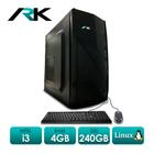 Computador PC Intel Core i3 3240 4GB 240GB Linux + Teclado e Mouse - ARK