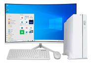 Computador Pc Slim Branco I5 8gb Ram Ssd 240gb Tela 23.8 Fhd