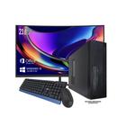 Computador Pc Slim Preto I3 4Gb Ram Ssd 120Gb Tela 23.8 Fhd