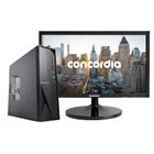 Computador SFF Concórdia Completo Com Monitor 19,5''Intel Dual Core 8GB DDR4 SSD 240GB FreeDos