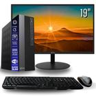 Computador TOB Slim Completo Compacto Intel Core i3 SSD 240GB Memória 8GB Teclado Mouse Monitor 19" Rede sem fio Windows 10 Trial