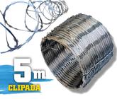 Concertina clipada dupla crimpada cerca para muro 30cm - 5m