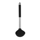 Concha Cabo de Metal 31cm em Silicone Preto UNYHOME.