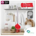 Concha De Silicone Com Cabo De Aço Inox Cozinha 30cm