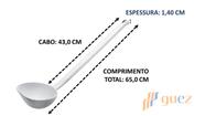 Concha industrial grande 65 cm em plástico PP mexedora colher 500 ml cozinha