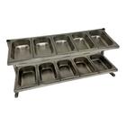 Condimentadora seca com 10 cubas de 1/4 por 60 inox