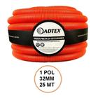 Conduite Corrugado Laranja Reforçado 1 Pol(25MM INTERNO) 25MT Adtex-Eletroduto