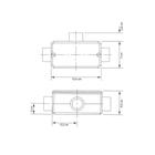 Condulete fixo 1.1/4 polegada tipo "T" - com tampa/rosca BSP