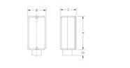 Condulete fixo 1/2 tipo LL c/tampa rosca BSP c/pint 56104081