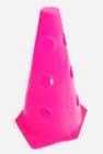 Cone de Agilidade Alux 23 cm Flexível com furos - Rosa