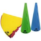 Cone de Marcação em EVA - 75cm - 75cm x 30cm - Azul/Amarelo/Verde/Vermelho - Kit com 4