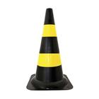 Cone de Sinalização 50cm Amarelo e Preto Plastcor - Prosafety