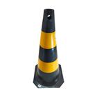 Cone de Sinalização Rígido 75 Cm Preto e Amarelo Plastcor