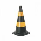 Cone Flexivel Plastcor Plastico Preto Refletivo 50Cm 70000655