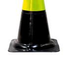 Cone Para Sinalização Flexível Com Faixa Refletiva 75CM Preto e Amarelo 70000653 Plastcor