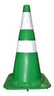 Cone plastcor Refletivo Trânsito Flexível Verde 75cm