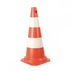 Cone Rigido Plastcor Plastico Laranja/Branco 75Cm 70000503