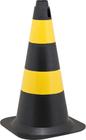 Cone sinalização 50cm preto/amararelo polietileno - Vonder