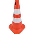 Cone Sinalização Laranja e Branco Rígido 50cm - Plastcor