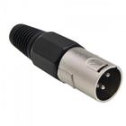 Conector Canon Macho Plástico PGCN0004 Preto Storm - PCT / 5