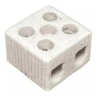 Conector De Porcelana Cerâmica Cabo 16Mm 2Polos - 1Un